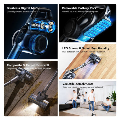 H11 Pro draadloze steelstofzuiger