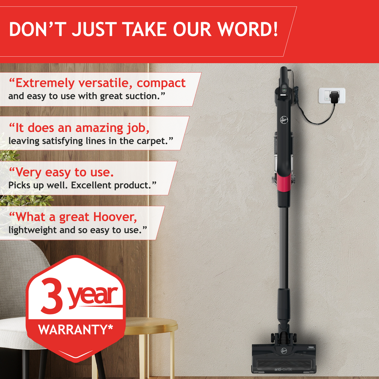 Cordless Vacuum Cleaner with Anti Hair Wrap & ULTRA COMPACT X3™