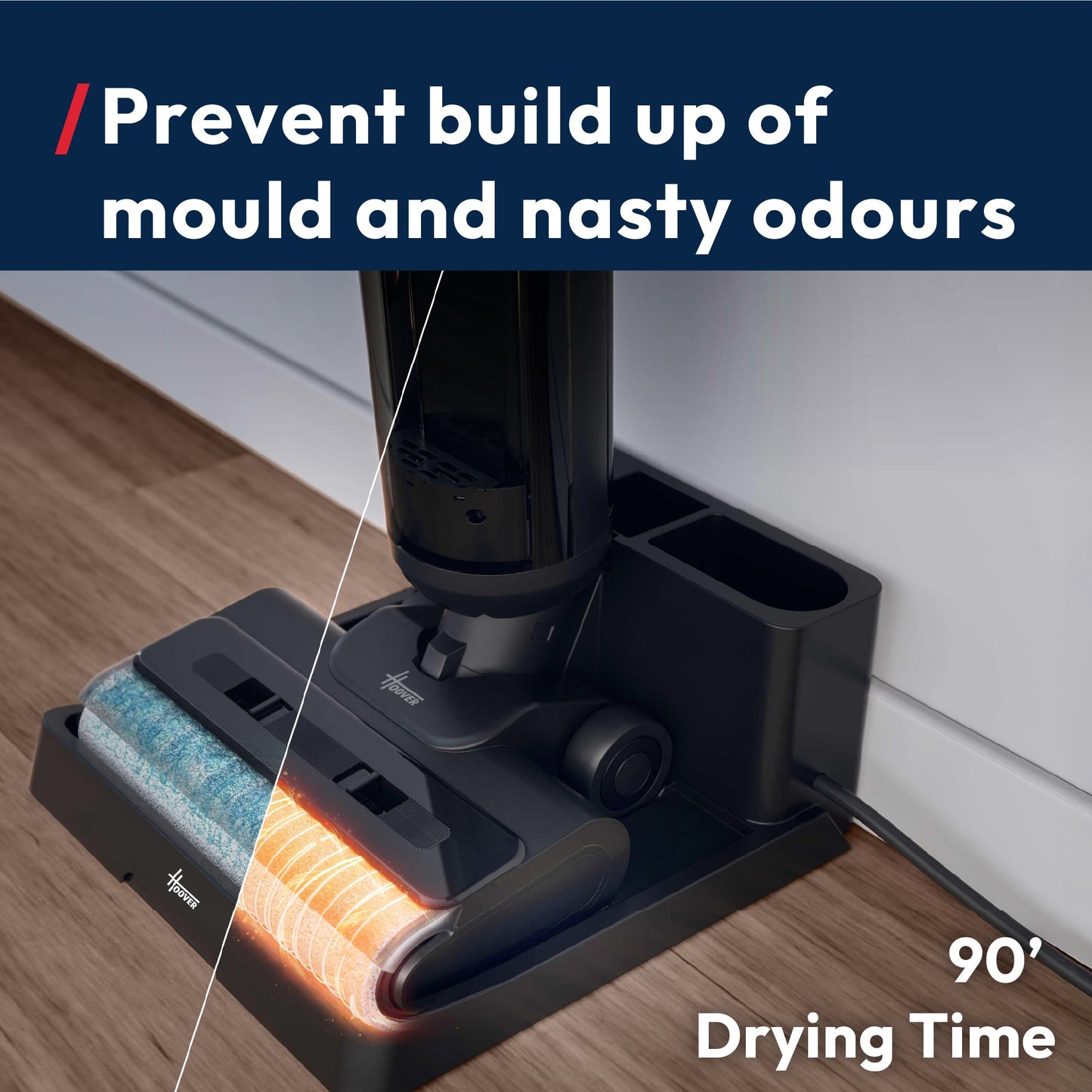 Turbo Clean Wet & Dry Cordless Floor Washer & Vacuum with Anti Hair Wrap