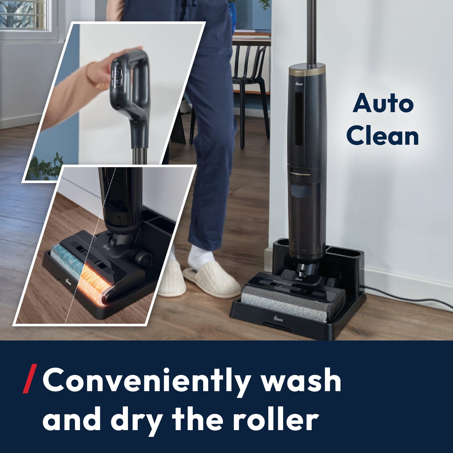 Turbo Clean Wet & Dry Cordless Floor Washer & Vacuum with Anti Hair Wrap